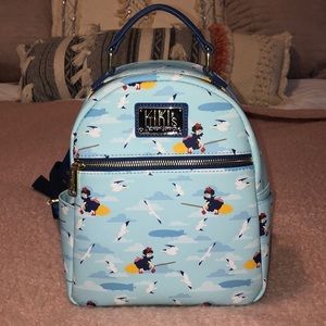 Kikis Delivery Sevice Loungefly Mini Backpack Blue Seagulls
